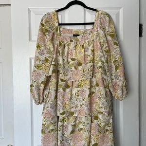 Floral ruffle dress